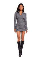 Zaman Strapless Cropped Jacket Set
