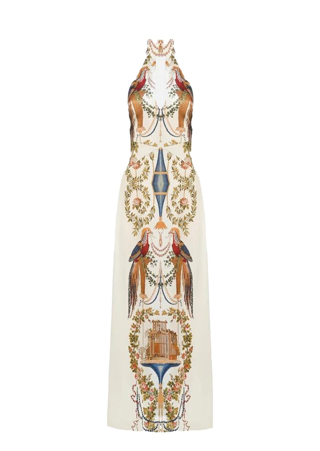 Zale Sleeveless Halter Neck Printed Maxi Dress