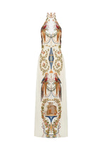Zale Sleeveless Halter Neck Printed Maxi Dress
