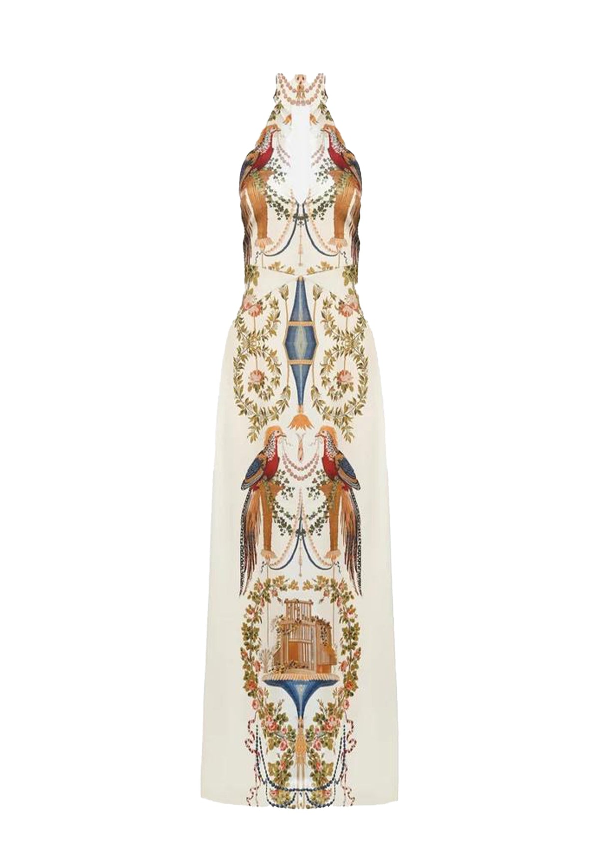 Zale Sleeveless Halter Neck Printed Maxi Dress