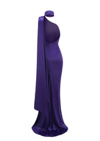 Kadience Satin Halter Neck Maxi Dress