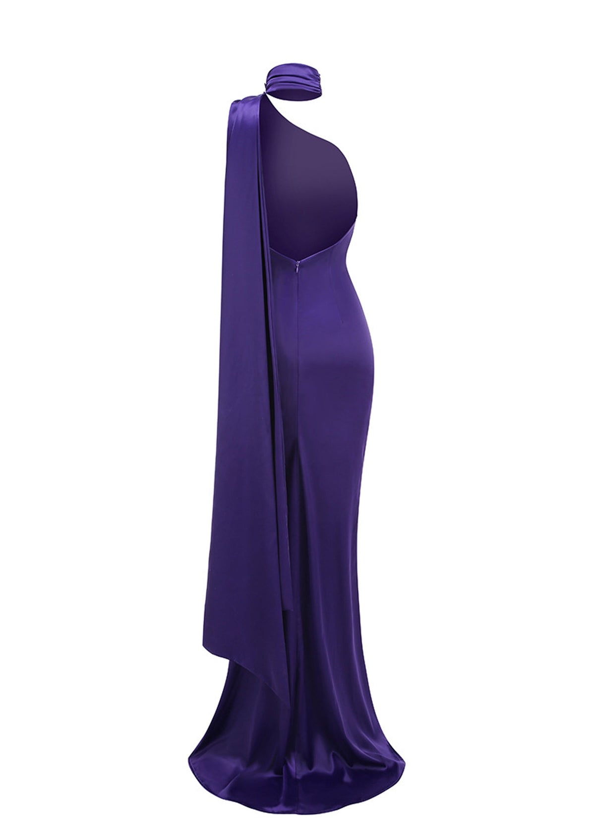 Kadience Satin Halter Neck Maxi Dress