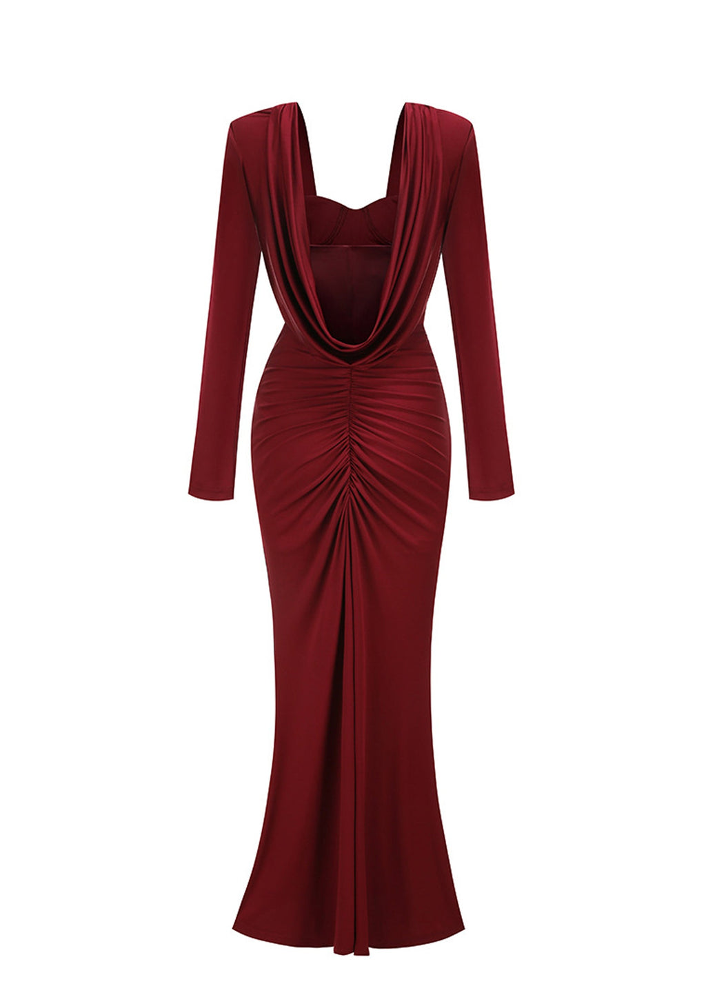 Nacirema Open Back Slit Maxi Dress