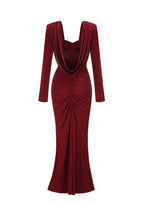 Nacirema Open Back Slit Maxi Dress