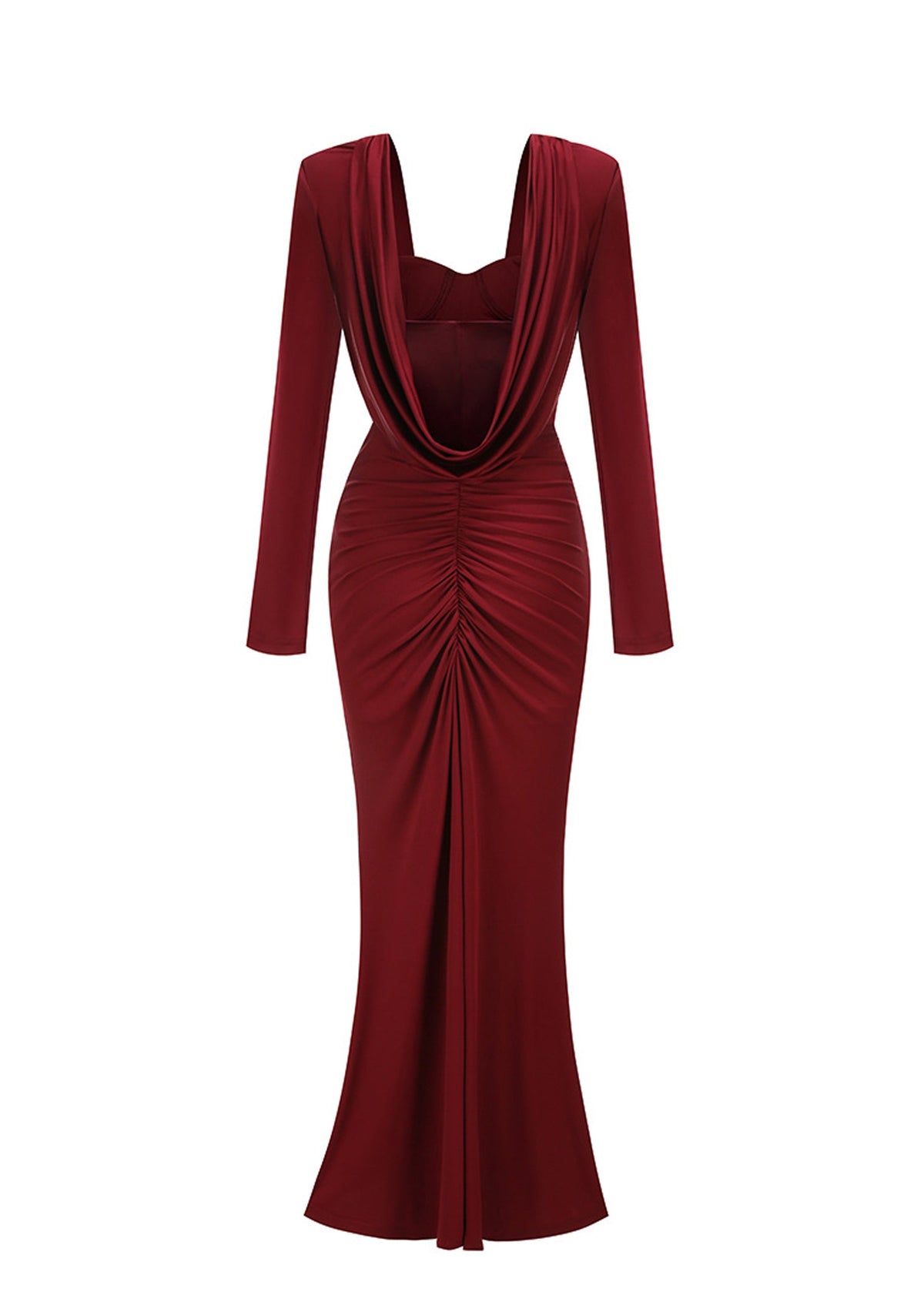 Nacirema Open Back Slit Maxi Dress