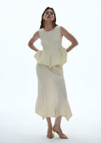 Nabil Stretch Top & Stretch Midi Skirt Set