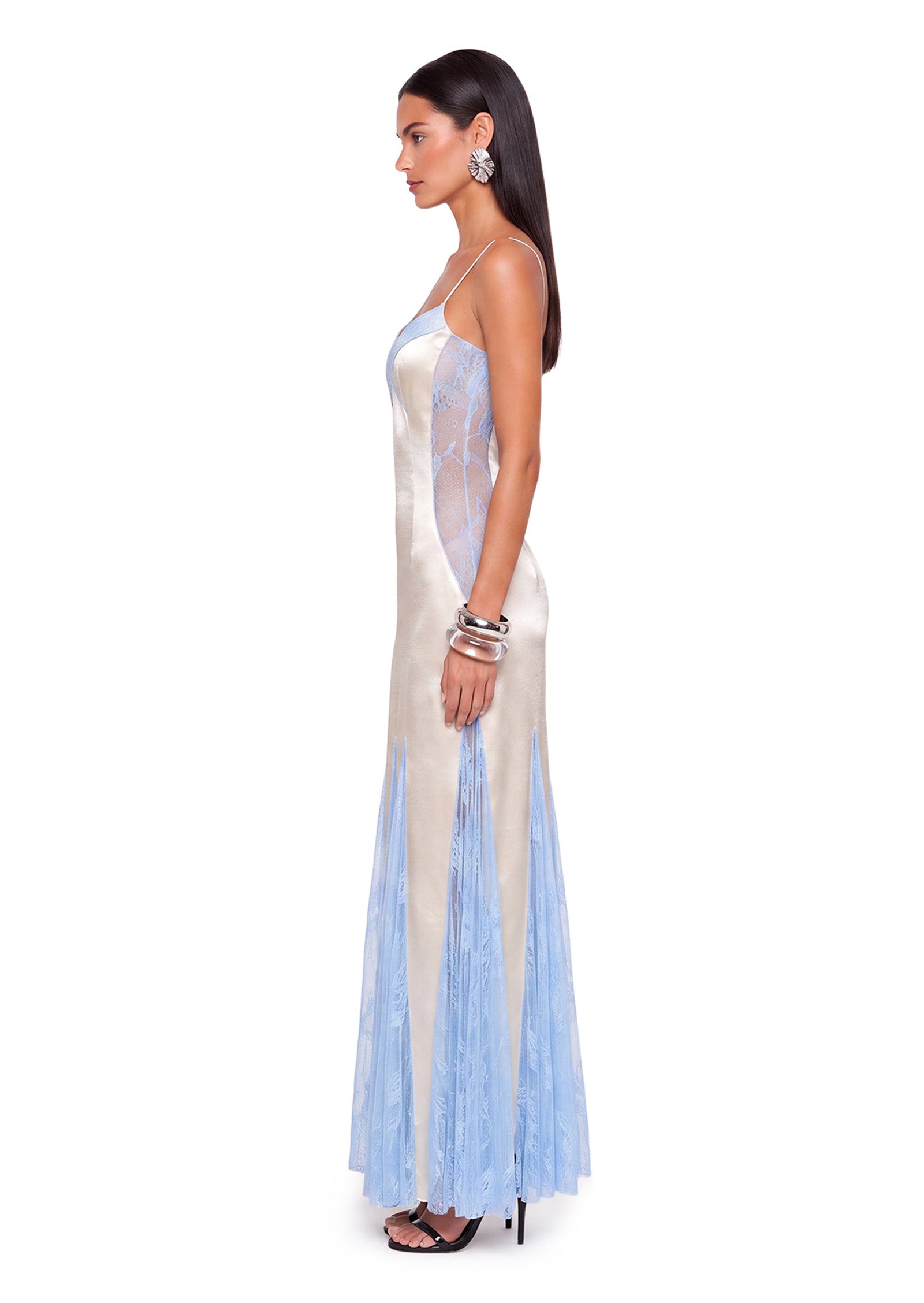Mabon Sleeveless Lace Maxi Dress