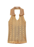 Gauge Knitted Stand Up Collar Top