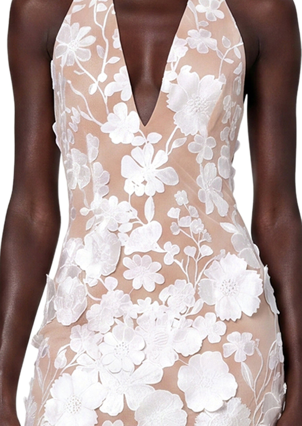 Sabia Floral Halter Neck Sleeveless Dress