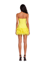 Padma Strapless Mini Dress In Yellow