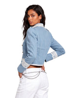 Jaelyn Long Sleeved Lace Cropped Jacket