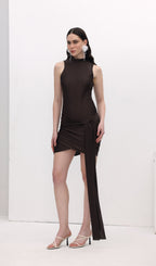 Solid Slinky Mini Dress