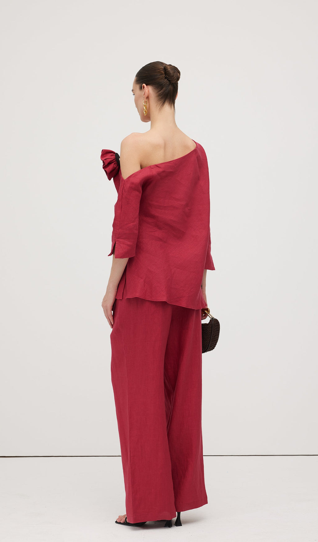 Linen Rose Trousers Suit