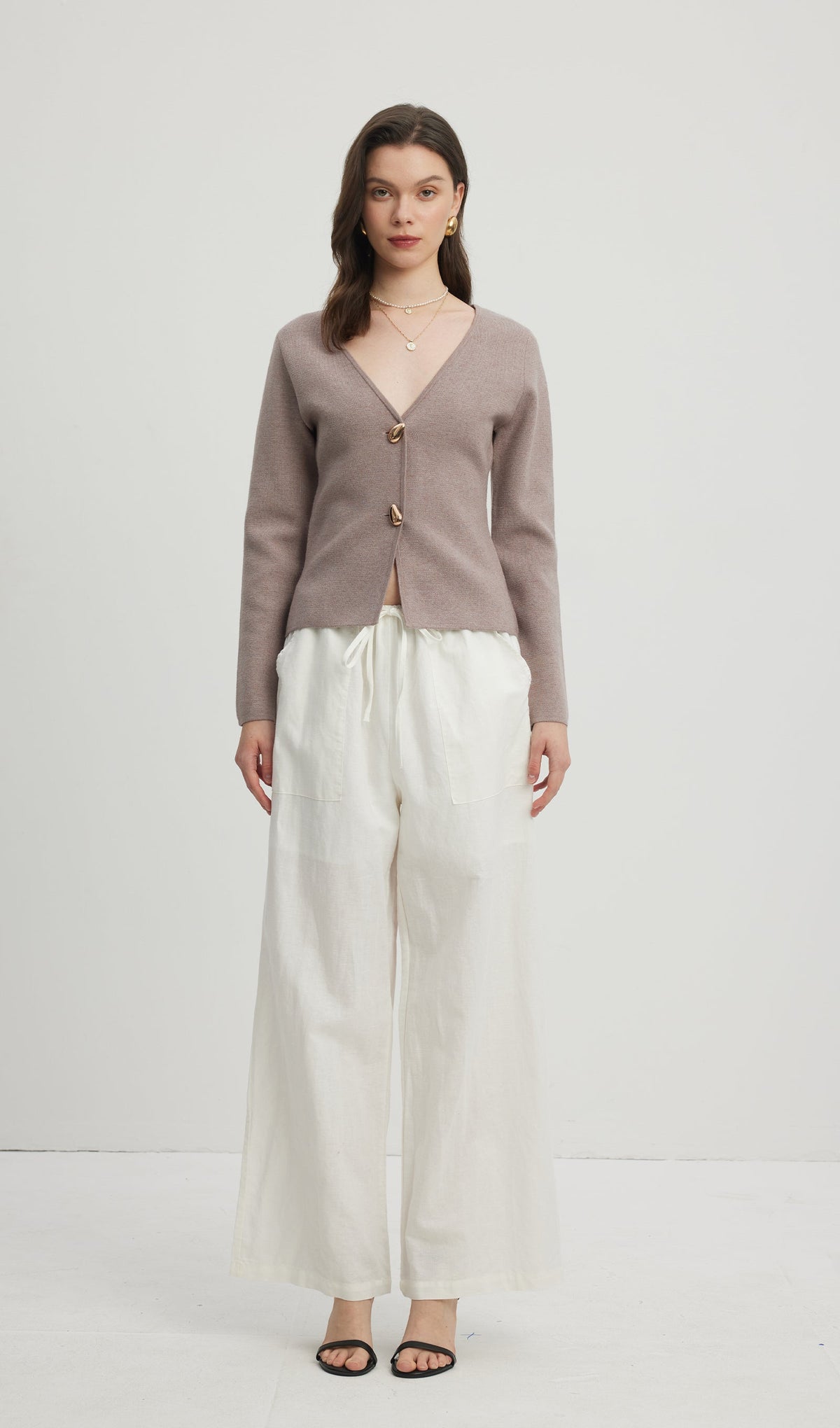 Wide Sleeve Knit Cardigan