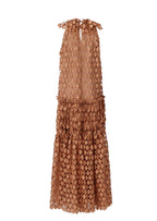 Almarie Lace High Neck Maxi Dress In Orange