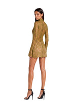 Kahua Lace long Sleeved Mini Dress