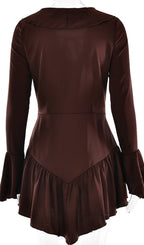 Ruffled Satin Mini Dress