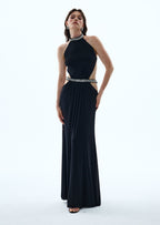 Adalia Cut Out Maxi Dress In Black