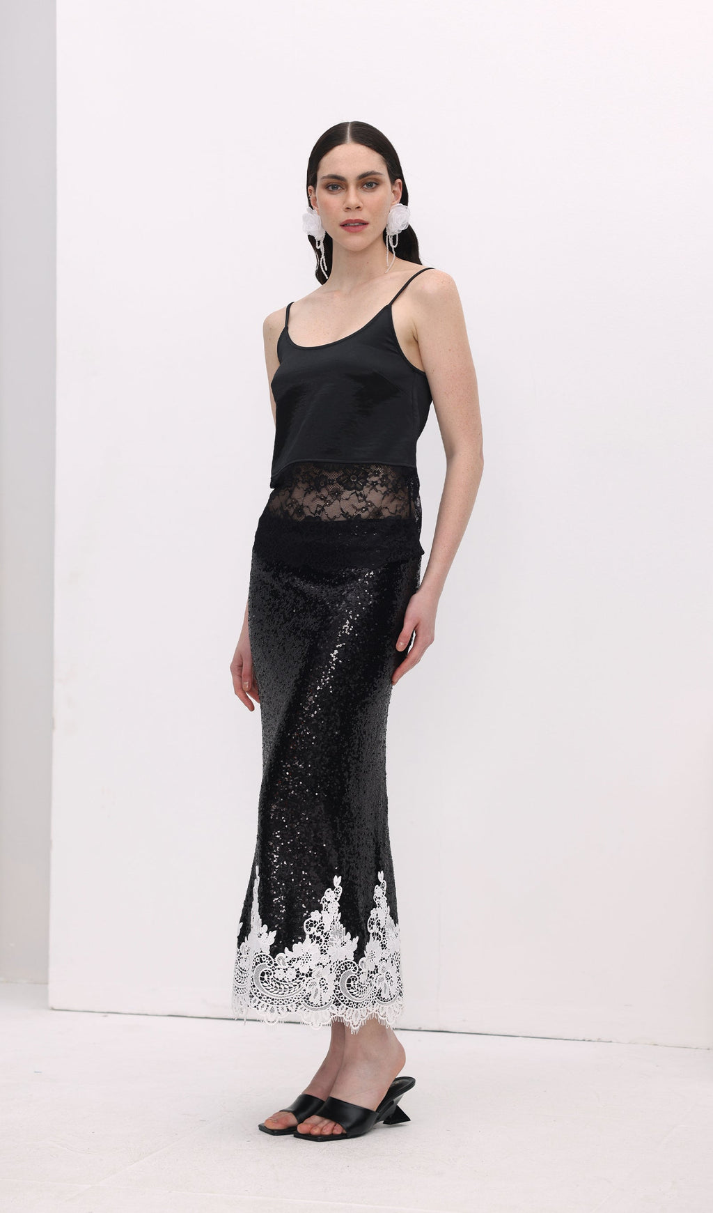 Solid Lace Crop Top