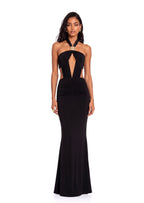 Walid Halter Neck Maxi Dress In Black