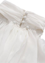 Hawa Halter Neck Petal Slit Maxi Dress In White