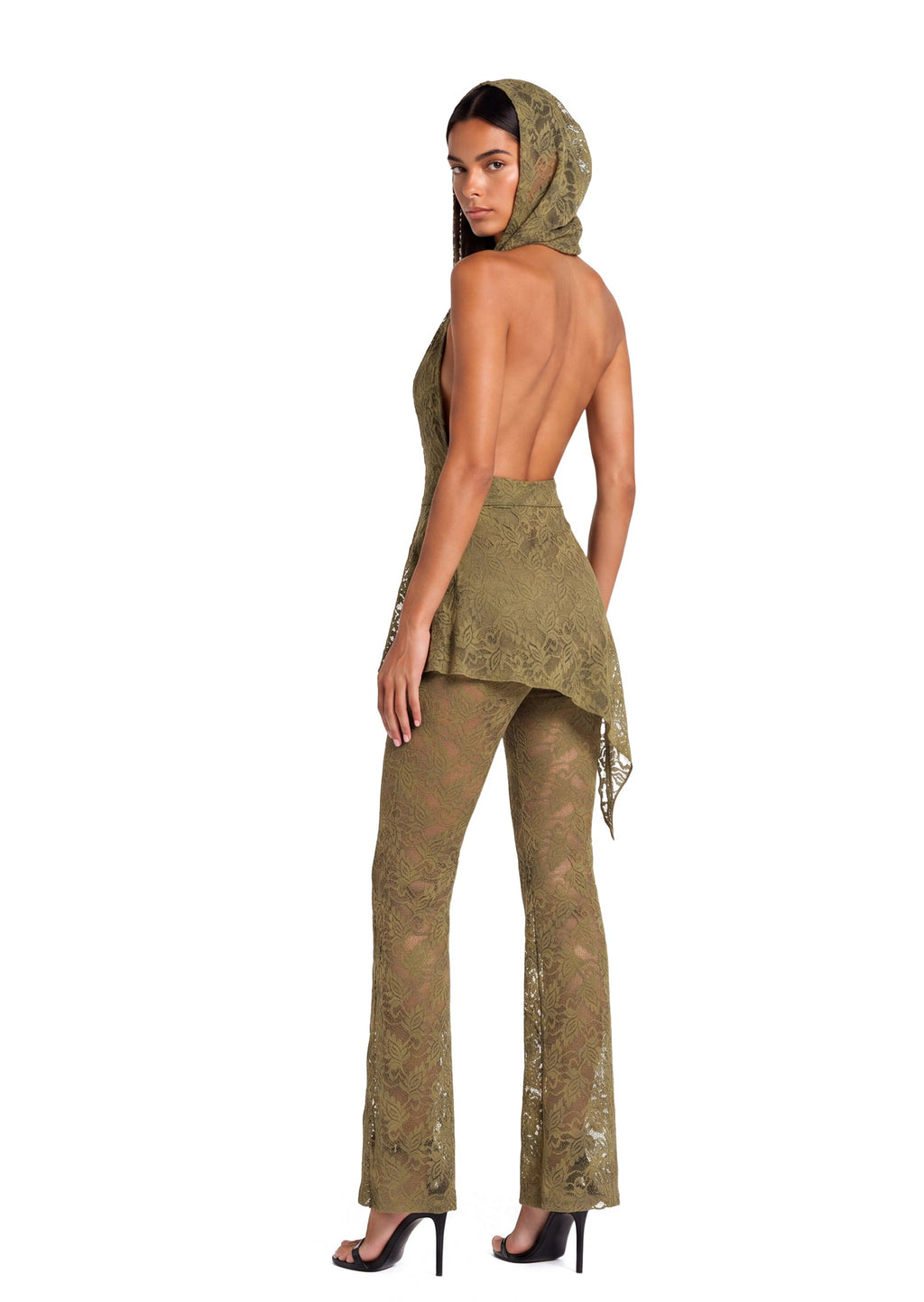 Adla Lace Two Piece Set In Green