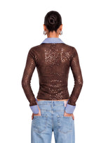 Hadrian Sequined Crop Top