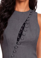 Gaiwan Sleeveless Lace Mini Dress