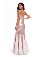 Dagon Glossy Maxi Dress In Pink