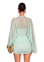 Eamon Long Sleeved Stretch Mini Dress