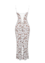 Ubaldo Lace Sleeveless Slit Midi Dress