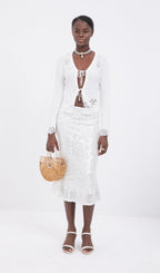 Mermaid Sequined Slim Midi Skirt