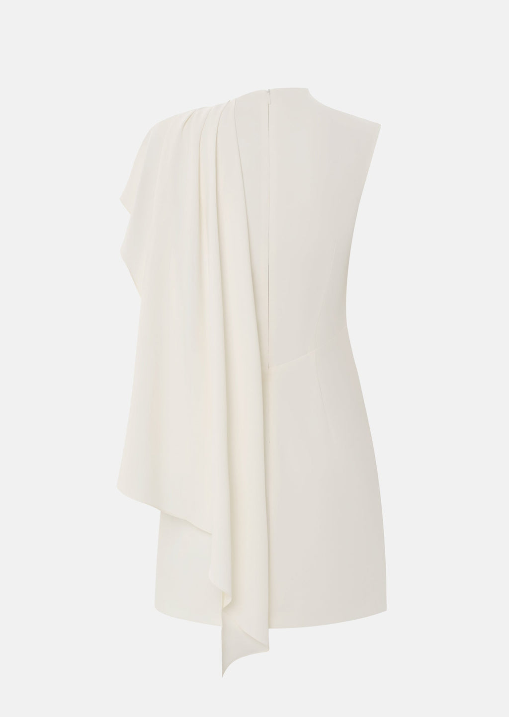 Fitted Mini Dress With Asymmetrical Draping