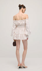 Lace Up Mini Dress In Grid