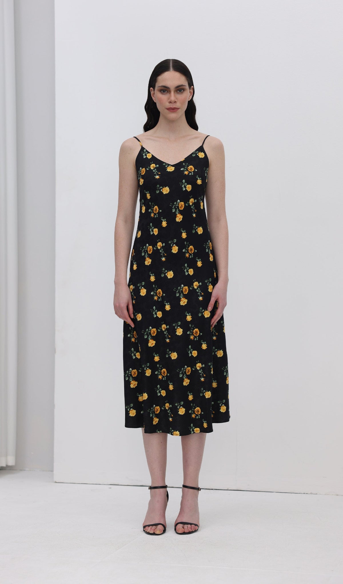 Flower Slip Midi Dress