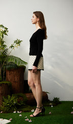 Polka Dot A line Mini Skirt