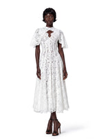 Maimun Lace Shawl Midi Dress In White