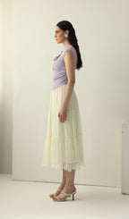 Tie Up Neck Knit Top
