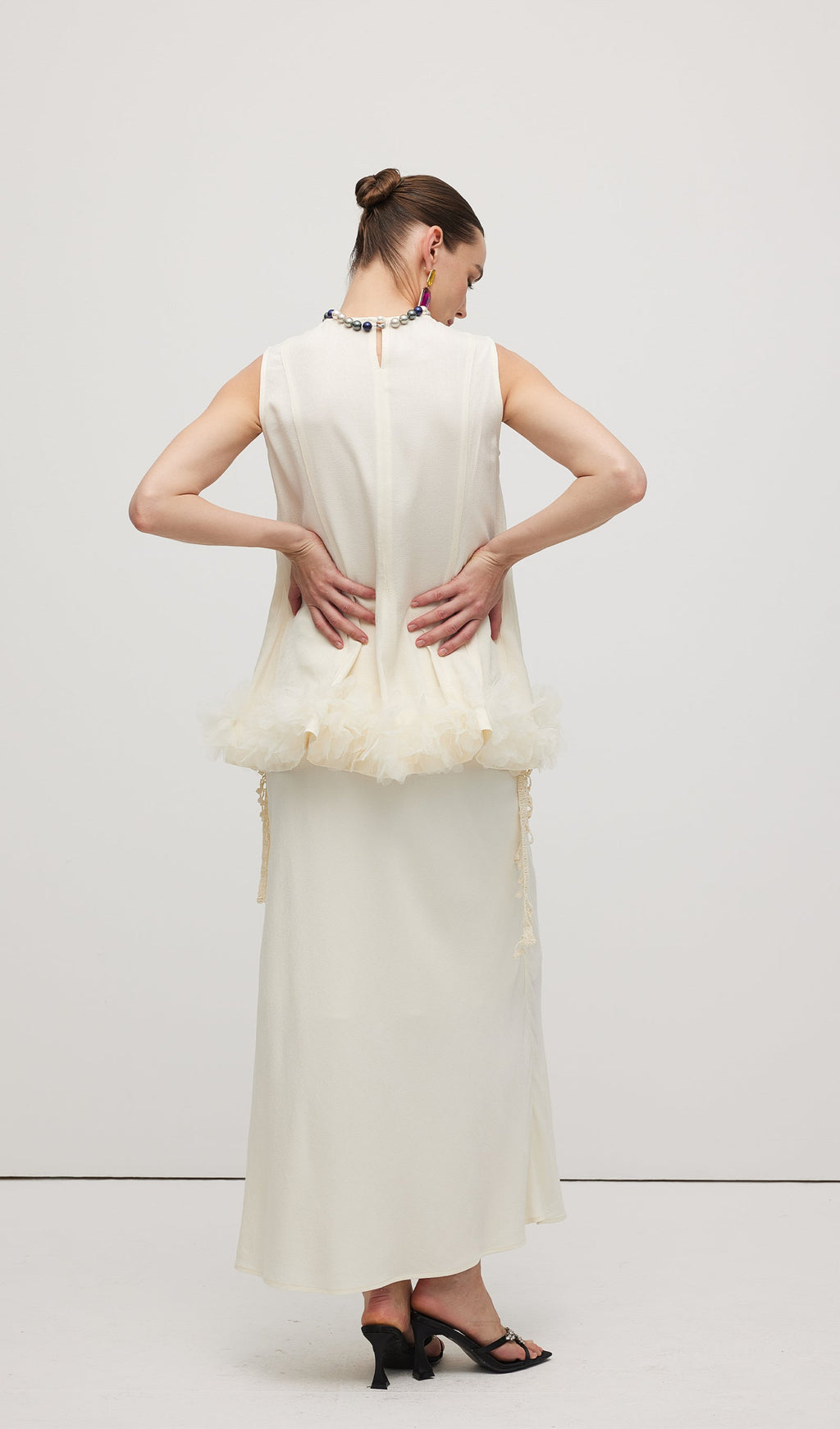 Sleeveless Ruffle Maxi Dress Sets