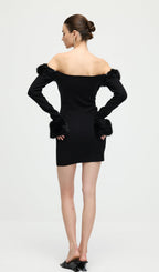 Black Off The Shoulder Mini Dress