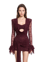 Kaida Long Sleeve Lace Mini Dress