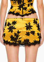 Udom Satin Lace Top & Skirt Set