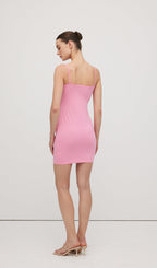 Ruched Neckline Bodycon Mini Dress