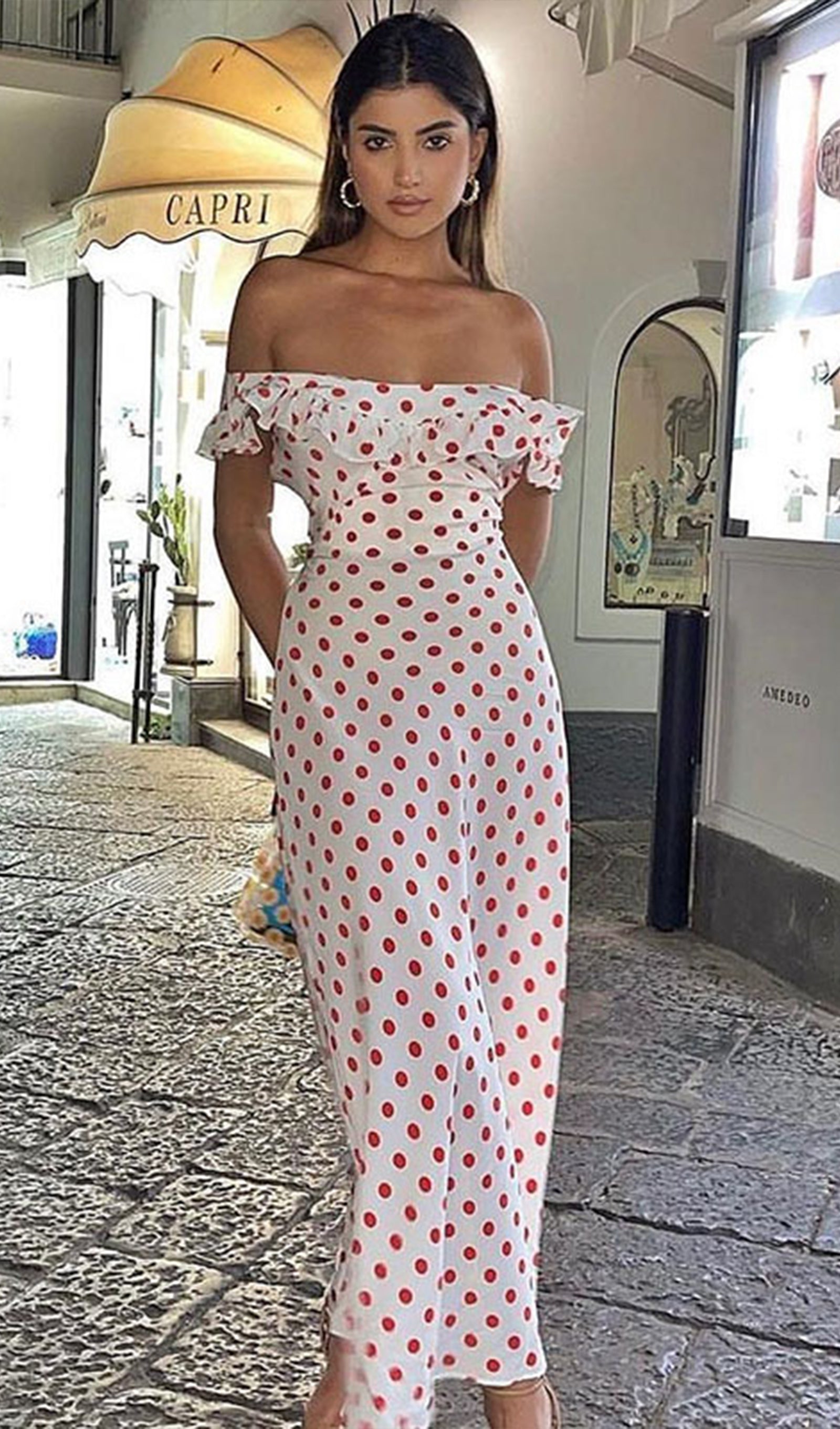 Polka Dot Maxi Dress