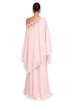 Cadfan Satin Lace Trim Skirt Set In Pink
