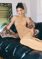 Jaana High Necked Sleeveless Maxi Dress