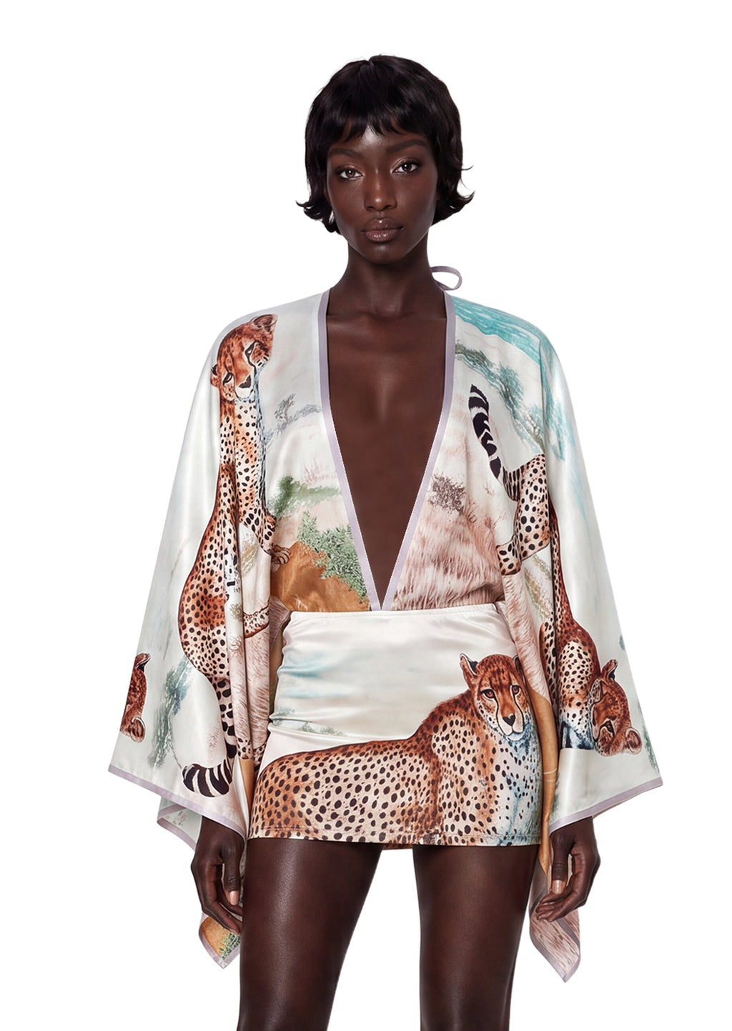 Walsh Backless Print Mini Dress
