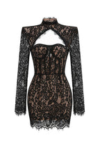 Jacory Long Sleeve Lace Mini Dress