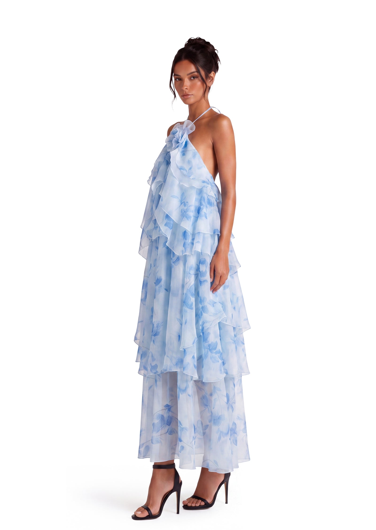 Adjatay Layered Maxi Dress In Blue