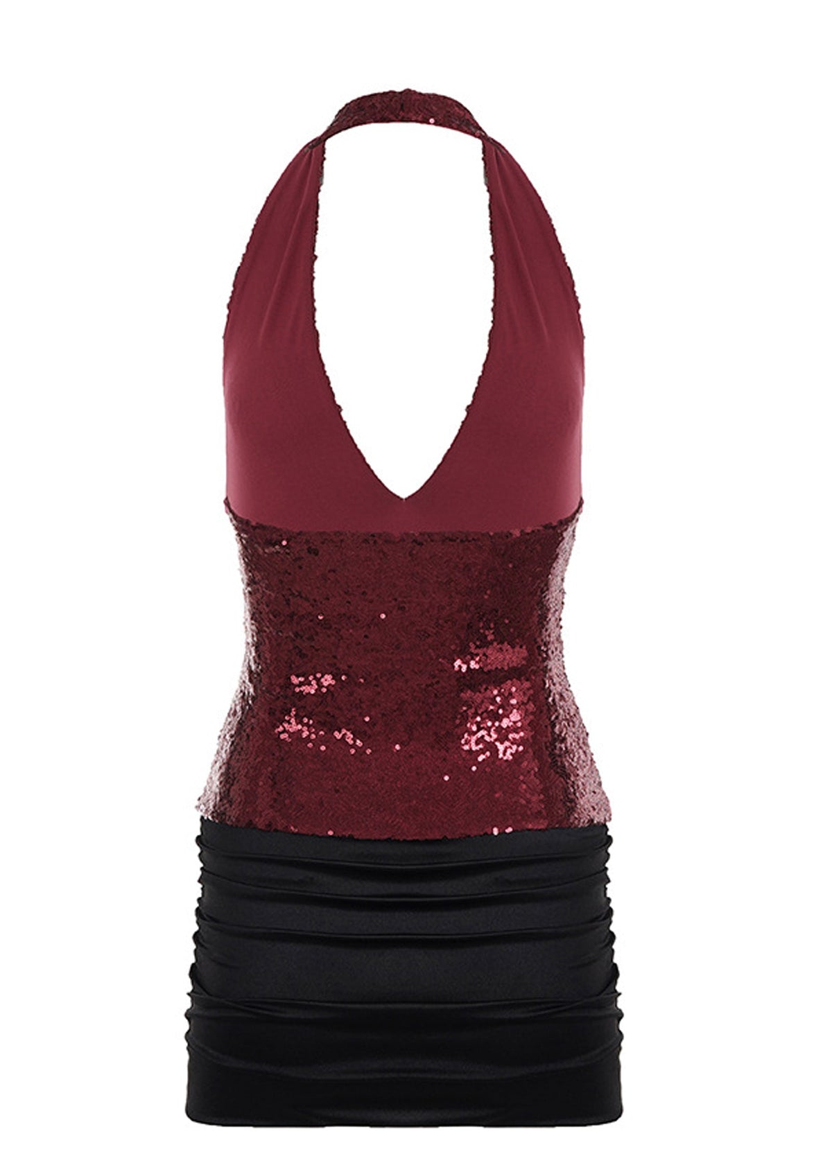 Gaetana Halter Neck Sequin Mini Dress